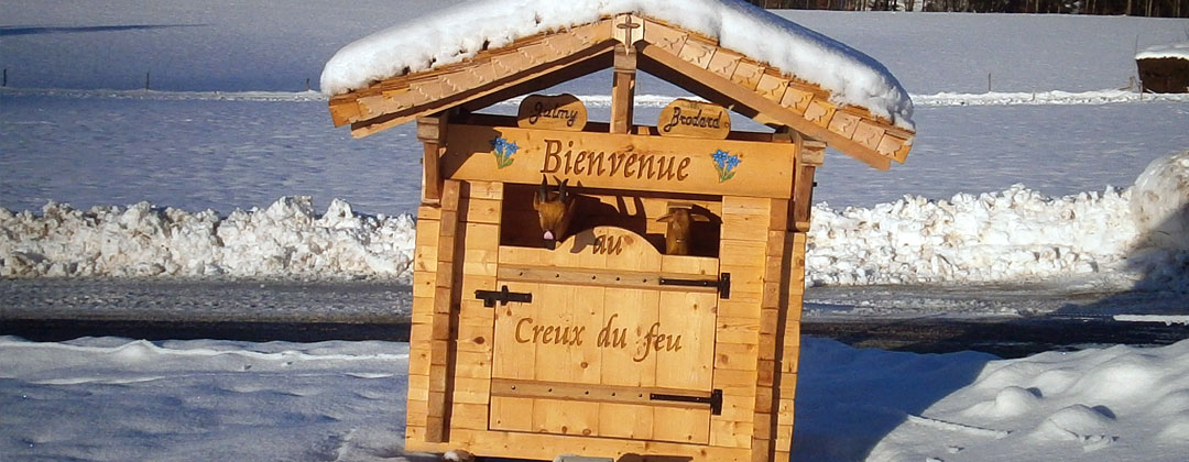 Buvette de montagne Au Creux du feu. Pays de Fribourg en Gruyère